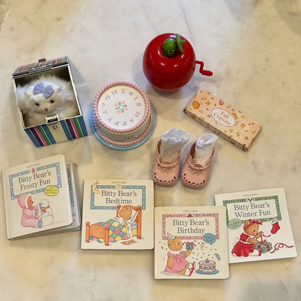 Vintage Pleasant Company American Girl Bitty Bear Book and Toy Lot